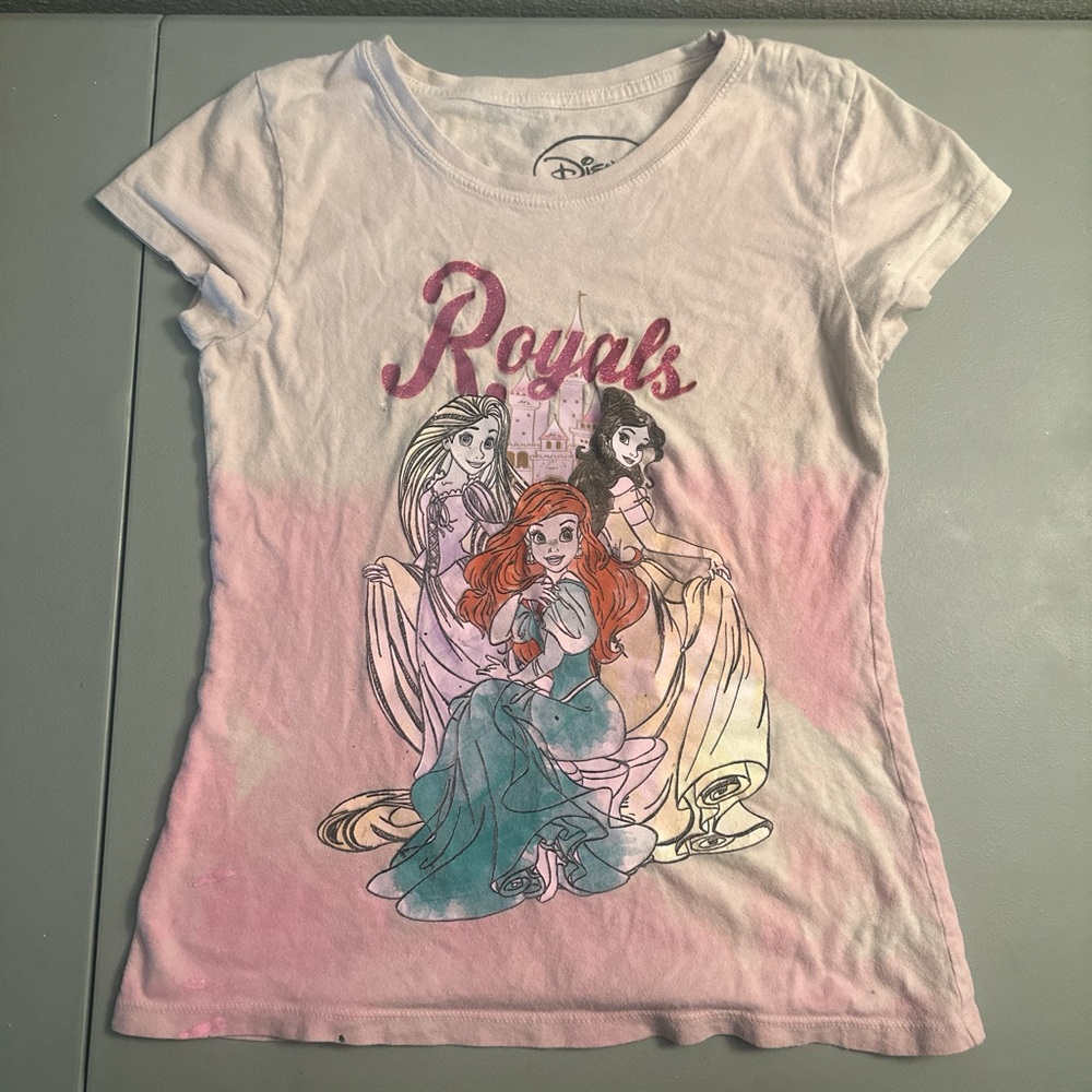 Disney Royals Kids T-Shirt - Pink and White
